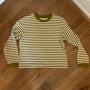 Madewell Striped Long Sleeve T Shirt Size Small
